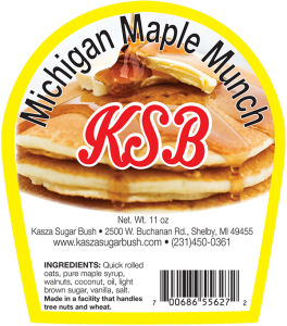 Kasza Sugar Bash: KSB Michigan Maple Munch label.