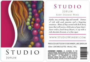 Studio Winery: Joplin wine label.
