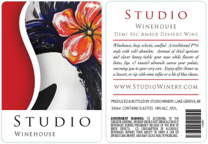 Studio Winery: Winehouse wine label.