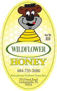 Wildflower honey label.