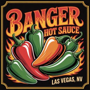 Banger Hot Sauce label.